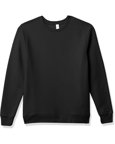 Alternative Apparel Unisex Adult Eco-cozy Fleece Sweatshirt Shirt - Black