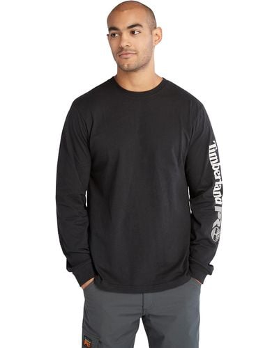 Timberland Core Logo Long-sleeve T-shirt - Black