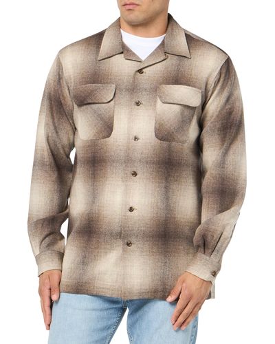 Pendleton Size Long Sleeve Tall Board Shirt - Natural