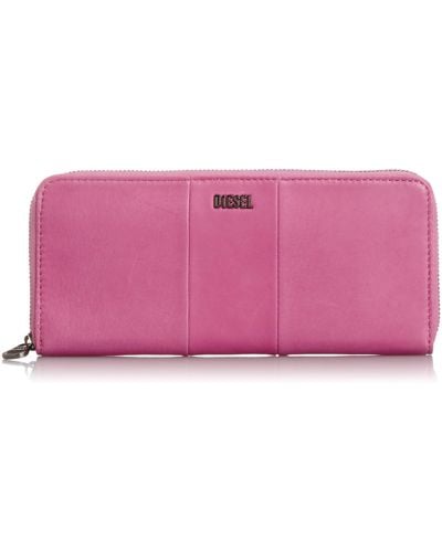 DIESEL Gemstuds Granato S Checkbook Wallet Super Pink One Size - Black