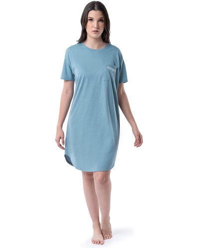 Wrangler Short Sleeve Crewneck Pocket Sleepshirt - Blue