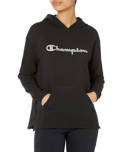Champion Womens Middleweight Jersey Hoodie - Black