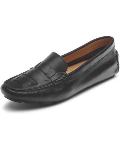 Rockport S Bayview Woven Loafer Shoes - Black
