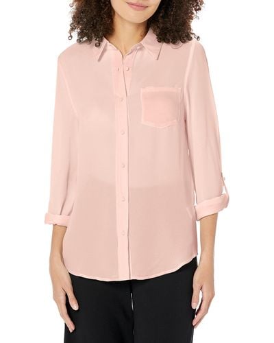 Nanette Lepore Button Front Shirt Blouse - Pink