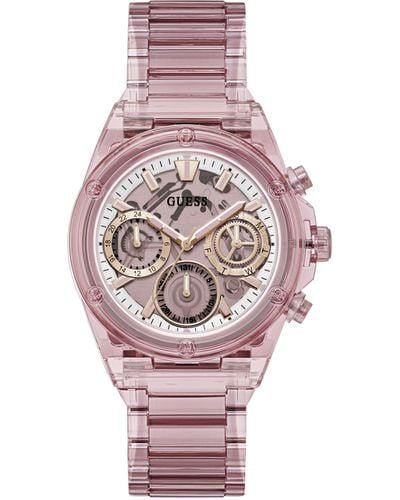 Guess Pink Strap Nude Dial Pink
