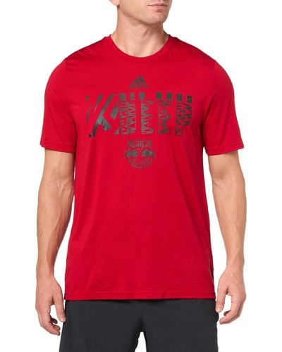 adidas Short Sleeve Pre-game T-shirt - Red