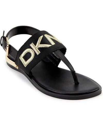 DKNY Halcott Flat Sandal - Black