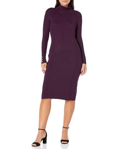 Anne Klein L/s Tnk Dress - Purple