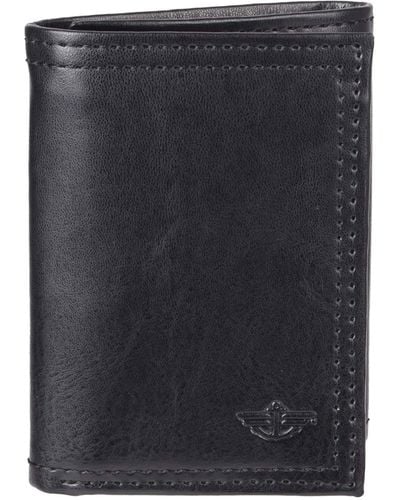 Dockers Coated Leatherextra Capacity Trifold Wallet - Black