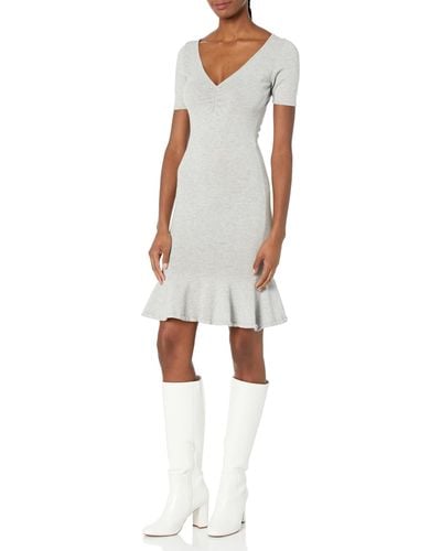 MILLY Rent The Runway Pre-loved Shirred V-neck Dress - White