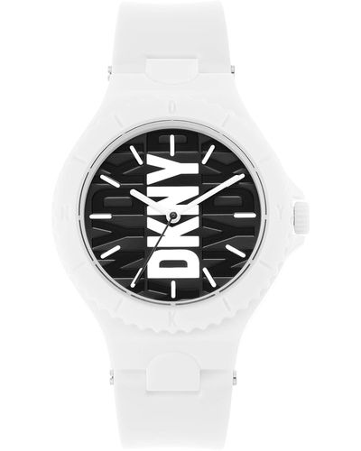 DKNY Chambers Quartz Nylon Three-hand Casual Watch - Black