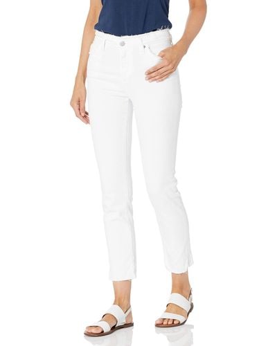 AG Jeans Isabelle High-rise Straight Leg Crop Jean - White