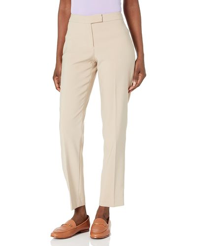 Anne Klein Fly Front Extend Tab [bowie Pant] - Natural