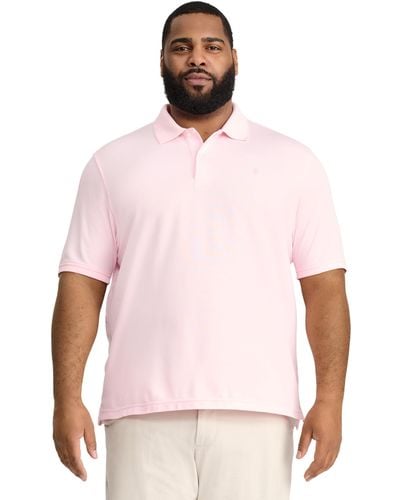 Izod 's Big-and-tall Advantage Performance Short-sleeve Solid Polo Shirt - Pink