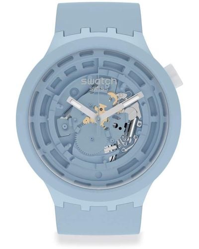 Swatch Big Bold Standard Next Quarz Bio-Quellmaterial Armband 16 Casual Watch - Blau