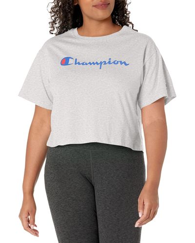 Champion Womens Cropped Tee - White