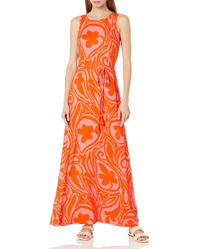 Trina Turk Printed Jersey Maxi Dress - Orange