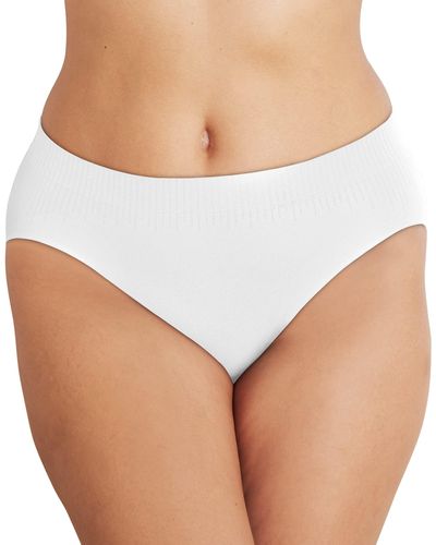 Bali Comfort Revolution Modern Seamless Hi-cut Underwear - White