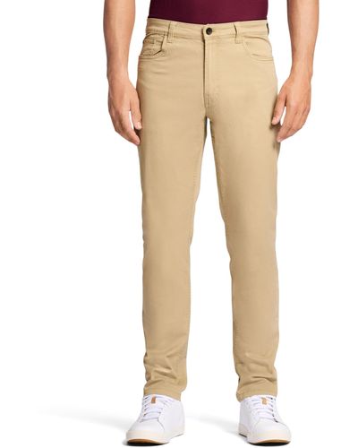 Izod Big & Tall Big And Tall Advantage Performance Flat Front Straight Fit Chino Pant - Natural