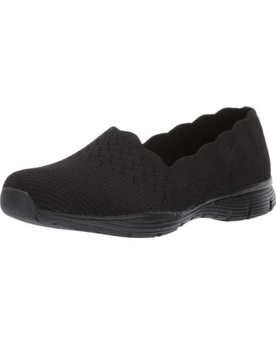 Skechers Seager - Stat, Women's Slip On Sneakers, Black (black Flat Knit Bbk), 3 Uk (36 Eu)