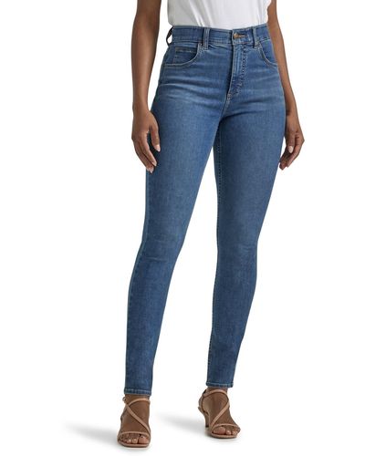Lee Jeans Petite Ultra Lux Comfort with Flex Motion High Rise Skinny Jeans - Blau