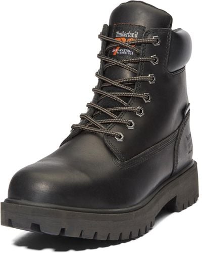 Timberland Direct Attach 6 Inch Steel Safety Toe Insulated Waterproof Industrial Work Boot - Black