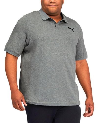 PUMA Big Tall Essential Pique Polo - Gray