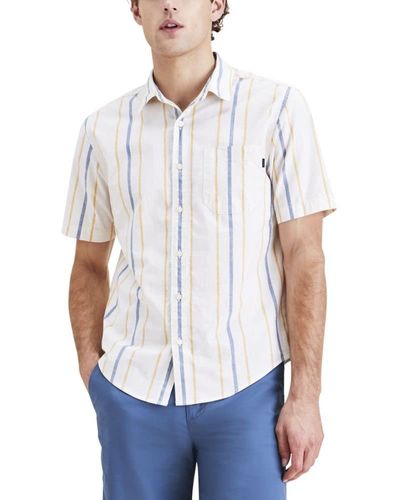 Dockers Fit Short Sleeve Casual Shirt - White