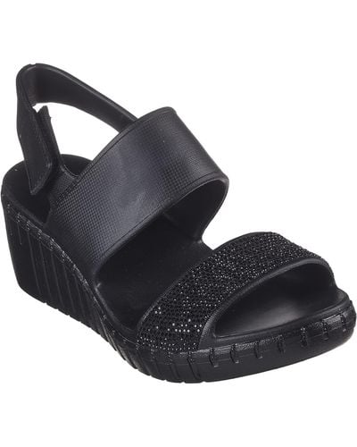 Skechers Wedge Sandal - Black
