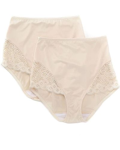 Bali Women's Microfiber and Lace Shaping Brief Panty - 2 Pack in