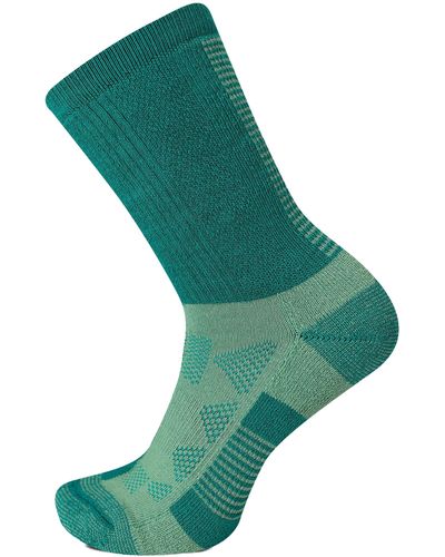 Merrell And Moab Speed Lightweight Hiking Crew Socks-1 Pair- Sustainable Coolmax Ecomade - Green