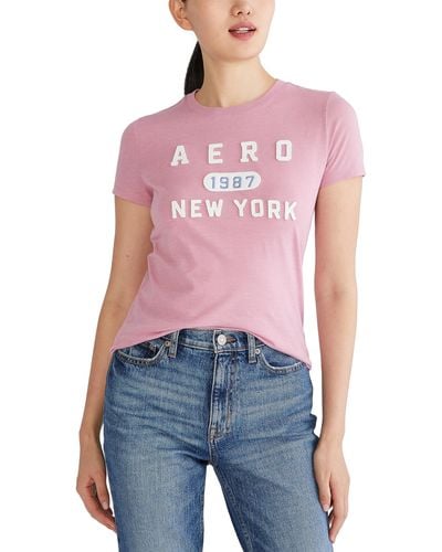Aéropostale Aéropostale Aero Ss Graphic Tee-block - Red