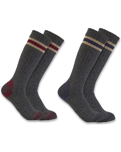 Carhartt Midweight Camp Boot Sock 2 Pack - Multicolor