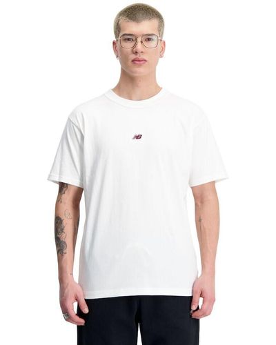 New Balance Sport Essentials Premium Cotton T-shirt In White