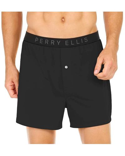 Perry Ellis Luxe Solid Boxer Shorts - Gray