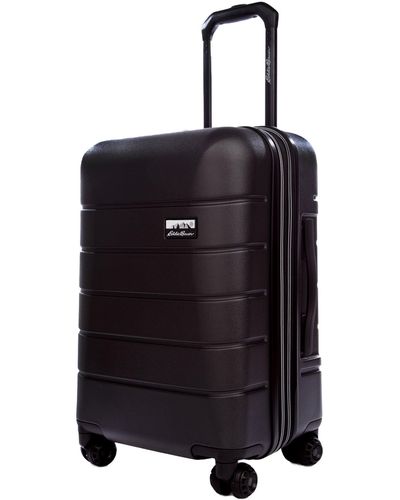 Eddie Bauer Glacier Hardside Spinner Durable Pc/abs Construction Suitcase Luggage - Black