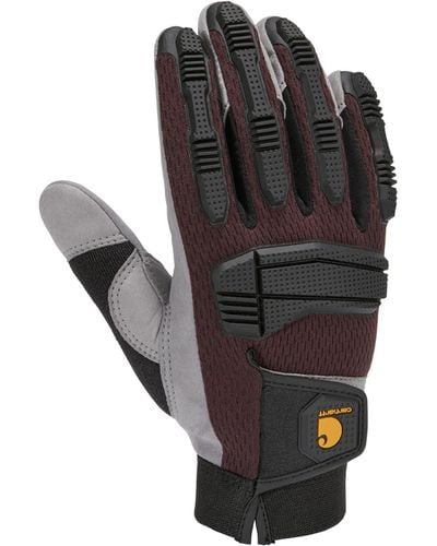 Carhartt High Dexterity Protective Knuckle Guard Glove - Gray
