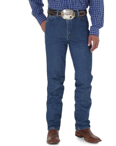 Wrangler Mens George Strait Cowboy Cut Slim Fit Jeans - Blue
