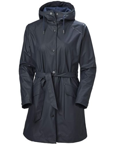 Helly Hansen Kirkwall Ii Waterproof Belted Rain Coat With Hood - Black