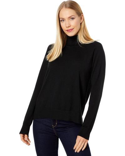 Pendleton Raglan Merino Wool Turtleneck Sweater - Black