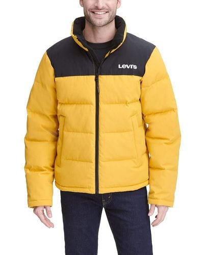 Levi's Arctic Cloth Retro Bubble Puffer Jacket - Yellow