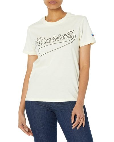 Russell Graphic Logo Short Sleeve Tee - White