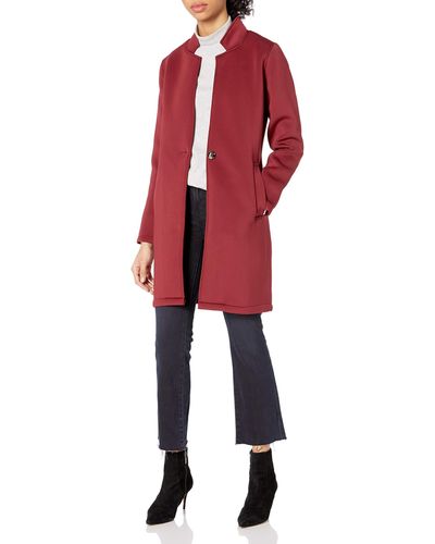 Steve Madden Softshell Fashion Jacket Down Alternative Coat - Red