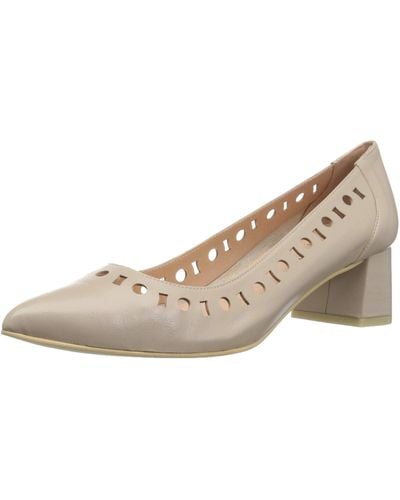 French Sole Winged Pump - Natural
