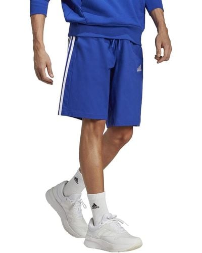 adidas Essentials 3-stripes Single Jersey Shorts Semi Lucid Blue/white Lt