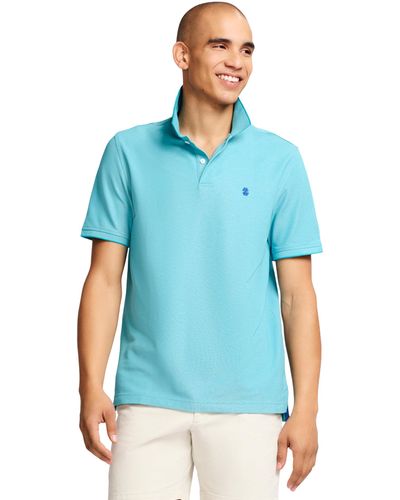 Izod Advantage Performance Short Sleeve Polo Shirt - Blue