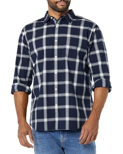 Amazon Essentials Long-sleeve Slim-fit Stretch Poplin Shirt - Blue