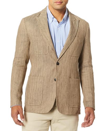 Billy Reid Standard Fit Three Button Single Breasted Sportcoat - Natural