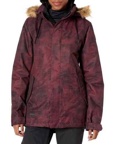 Volcom Fawn Insulated Snowboard Ski Winter Hooded Jacket - Multicolor