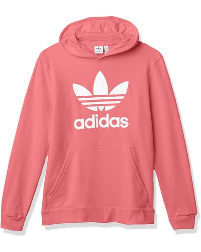 adidas Originals ,unisex-youth,trefoil Hoodie,hazy Rose/white,medium - Pink